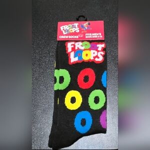 Froot Loops Novelty Crew Socks Unisex, Men's Women's. NWT